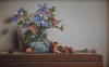 Delft Vase With Clear Marble